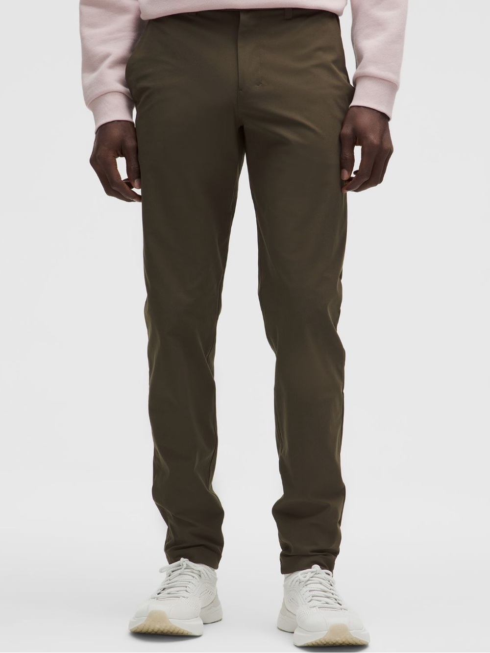 Men Slim Olive Trousar